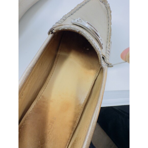 Coach New Yoork Napoleon Gold Leather Loafers / Driving Shoes Size 7B - Picture 8 of 10